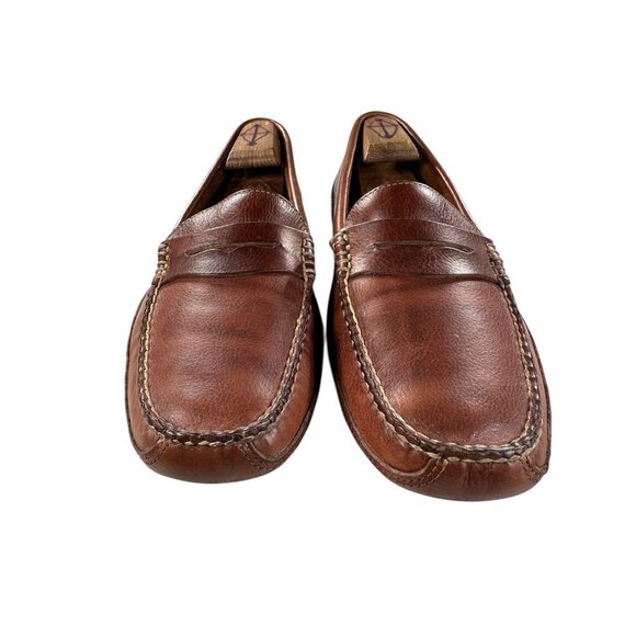 G.H. BASS Mens Size 11.5 D Brown Leather Slip on Penny Loafer Driving Shoes - Picture 2 of 9